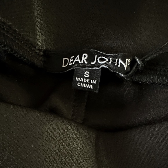 Nwt Dear John Hailey Crop Black Vegan Leather Leggings Jeggings Jeans Si… - Picture 5 of 5